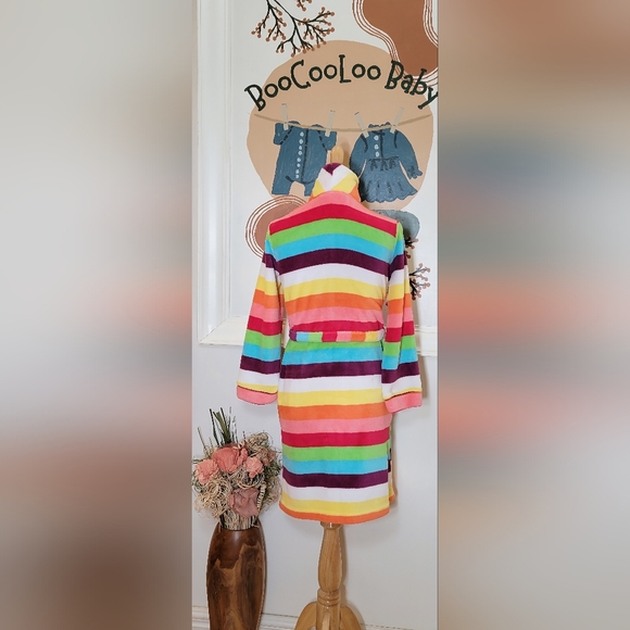 Joe Boxer Multicolor Striped Kids Robe - Picture 4 of 4